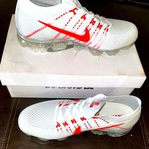 Nike air vapor max flyknit white/red